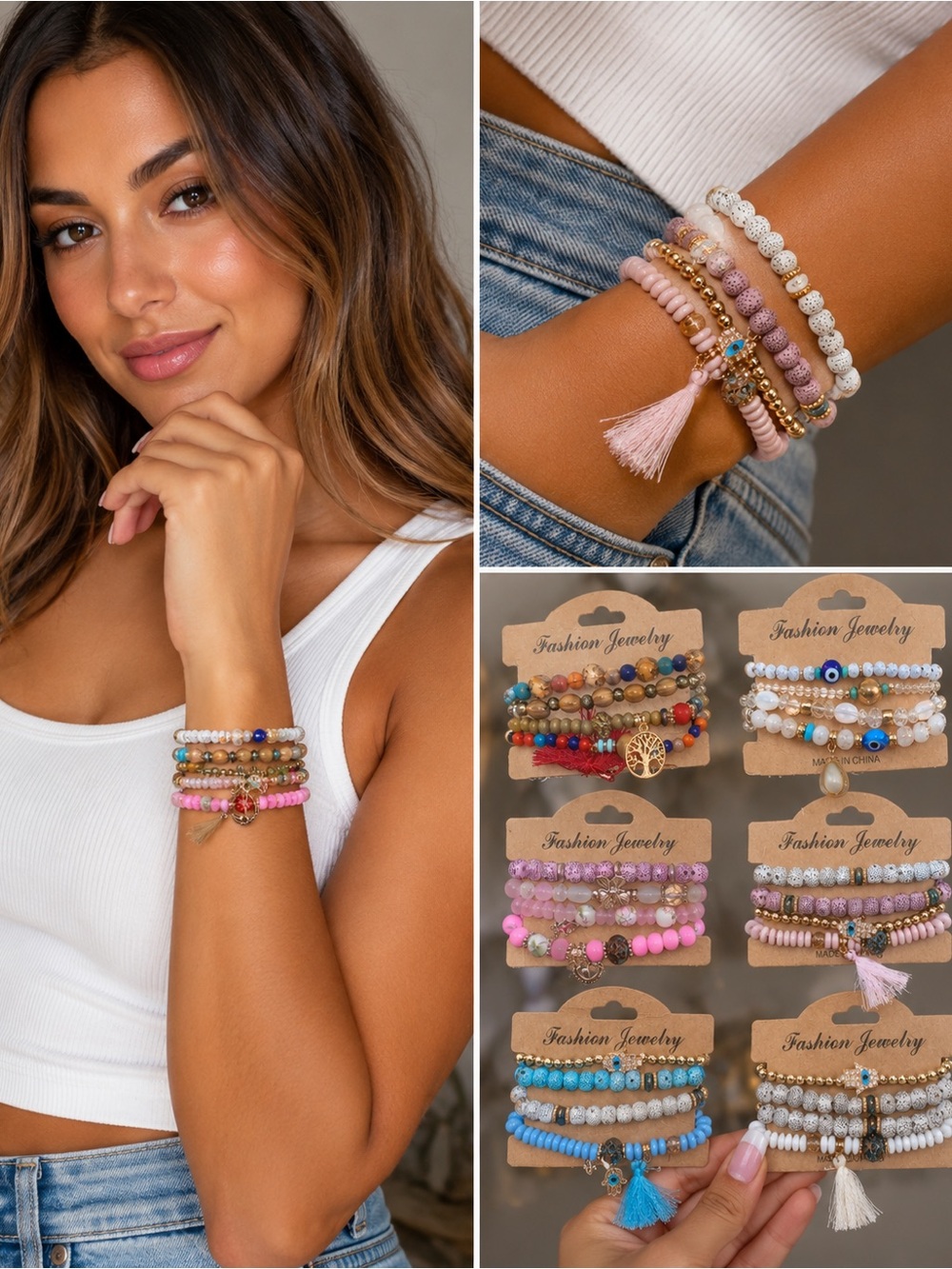 Y.E.A. – Your Energy Attracts* * 📦 Includes 6 assorted sets (24 bracelets total)